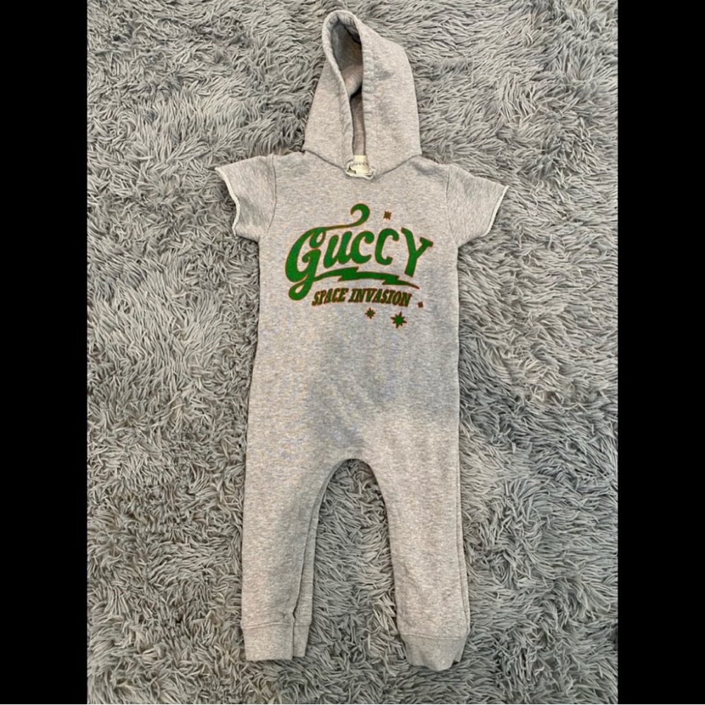 Authentic Gucci Space Invasion Kids Romper short sleeve 18-24